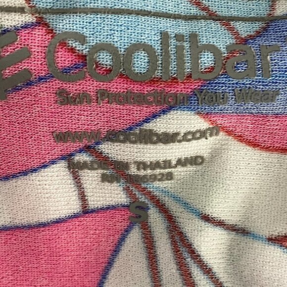 Coolibar Swim Shirt Small Hightide Long Sleeve UPF‎ 50+ Leaves Print TP-2129 - Picture 7 of 9